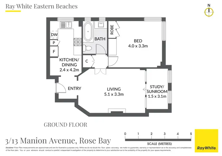 Floorplan of Homely apartment listing, 3/13 Manion Avenue, Rose Bay NSW 2029