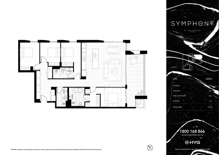 Floorplan of Homely apartment listing, G02/16 Park Crescent, Pymble NSW 2073