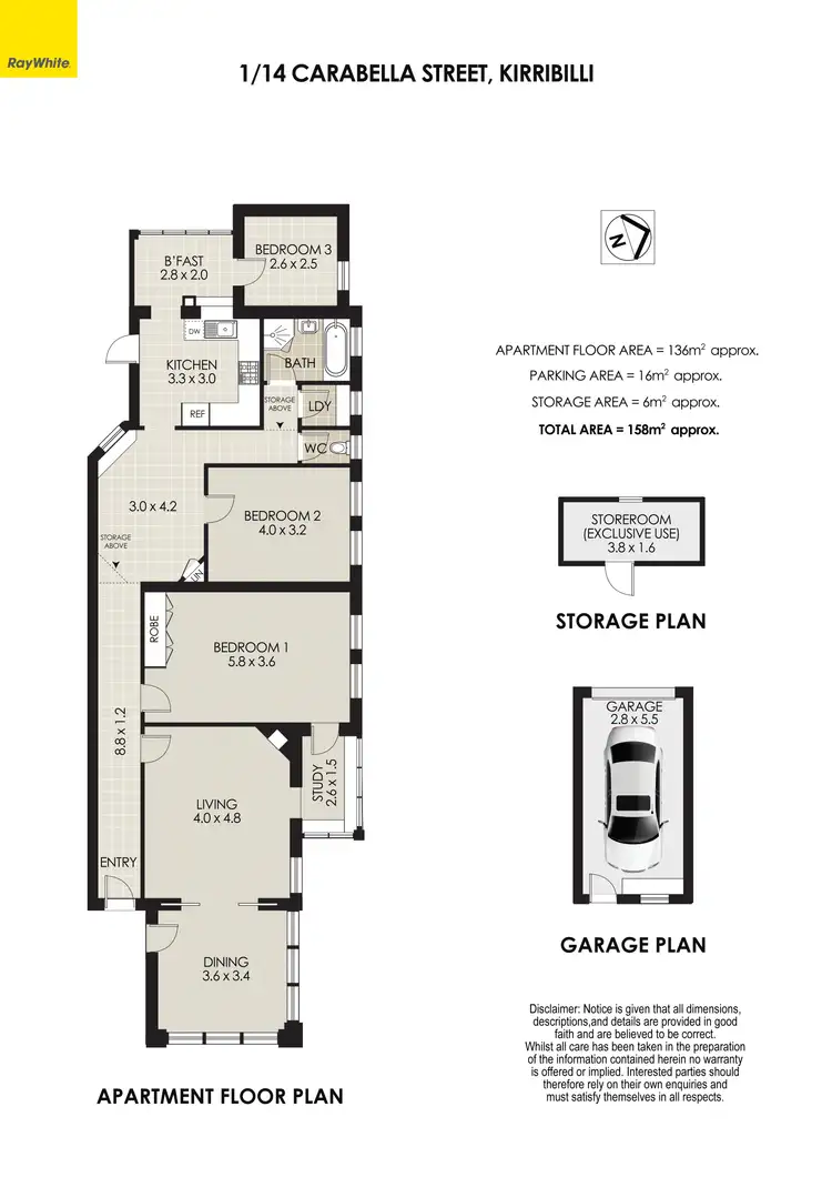 Floorplan of Homely apartment listing, 1/14 Carabella Street, Kirribilli NSW 2061