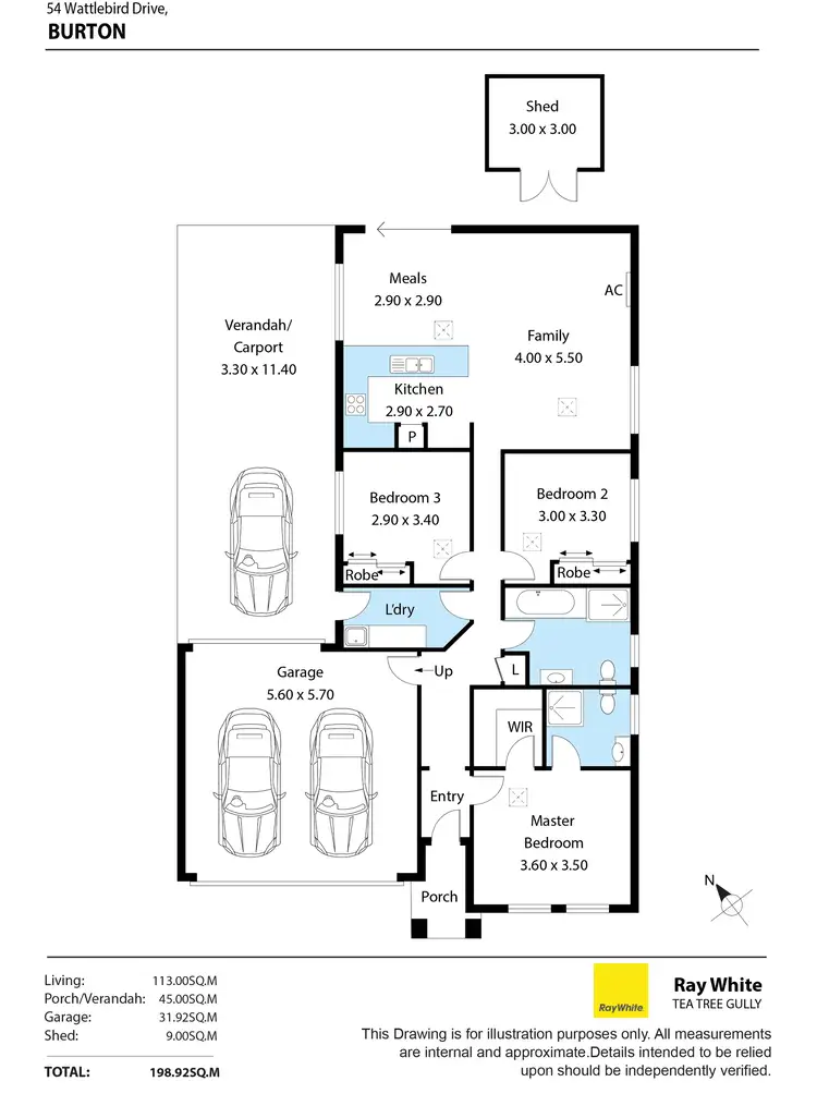 Floorplan of Homely house listing, 54 Wattlebird Drive, Burton SA 5110