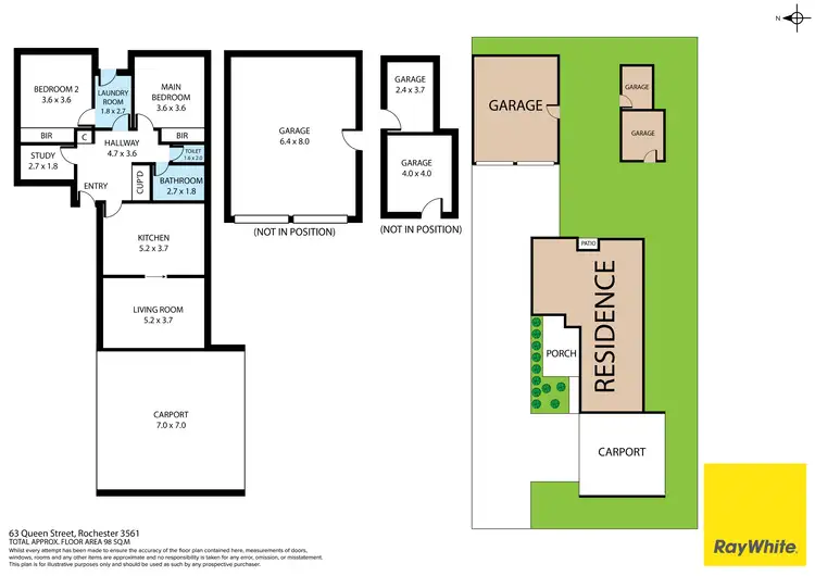 Floorplan of Homely house listing, 63 Queen Street, Rochester VIC 3561