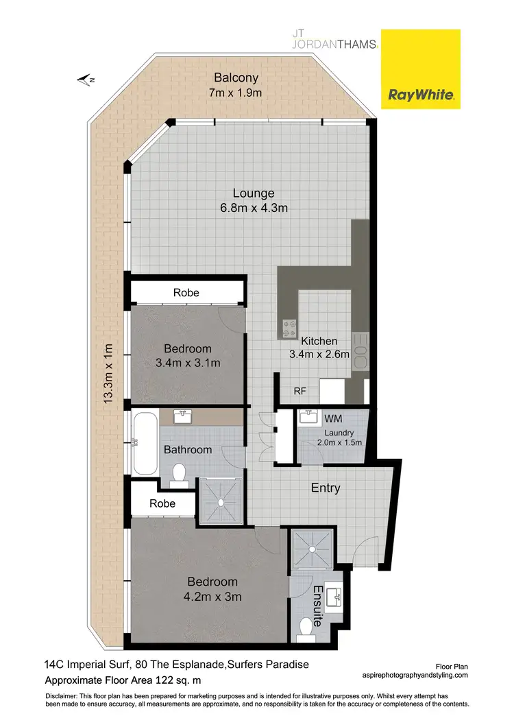 Floorplan of Homely apartment listing, 14C/80 The Esplanade, Surfers Paradise QLD 4217
