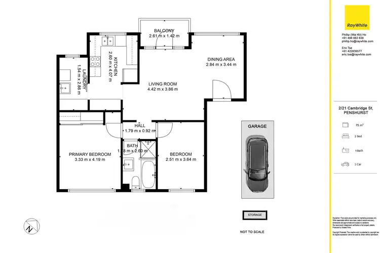 Floorplan of Homely unit listing, 2/21 Cambridge Street, Penshurst NSW 2222