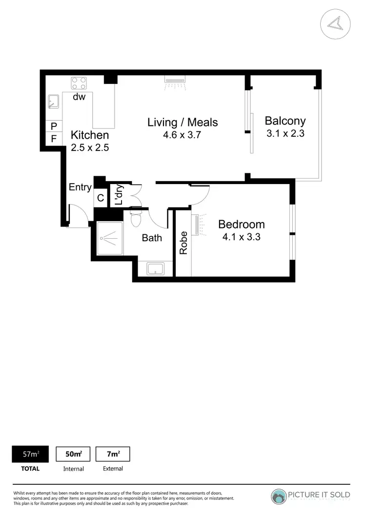 Floorplan of Homely apartment listing, 208/18 Rowlands Place, Adelaide SA 5000