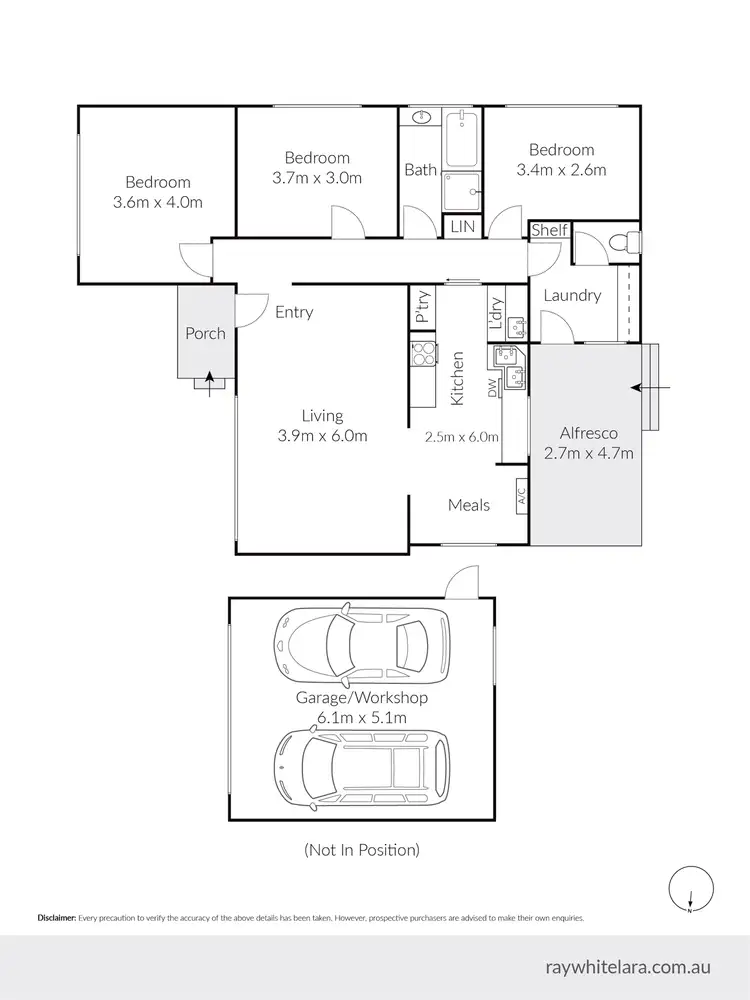 Floorplan of Homely house listing, 15 Talona Crescent, Corio VIC 3214