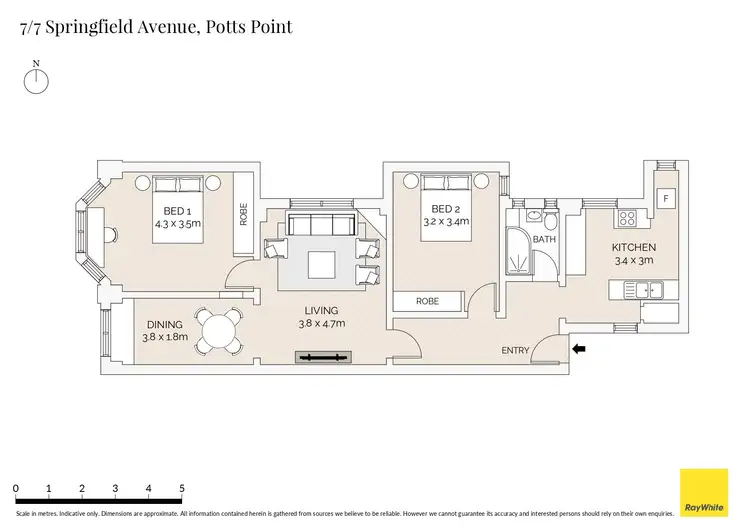Floorplan of Homely apartment listing, 7/7 Springfield Avenue, Potts Point NSW 2011