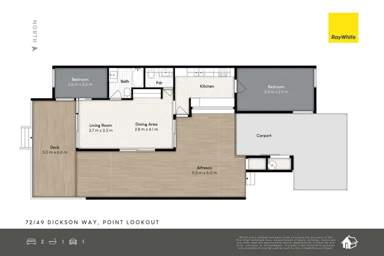 Floorplan of Homely villa listing, 30/49 Dickson Way, Point Lookout QLD 4183