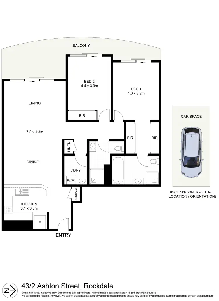 Floorplan of Homely apartment listing, 43/2 Ashton Street, Rockdale NSW 2216