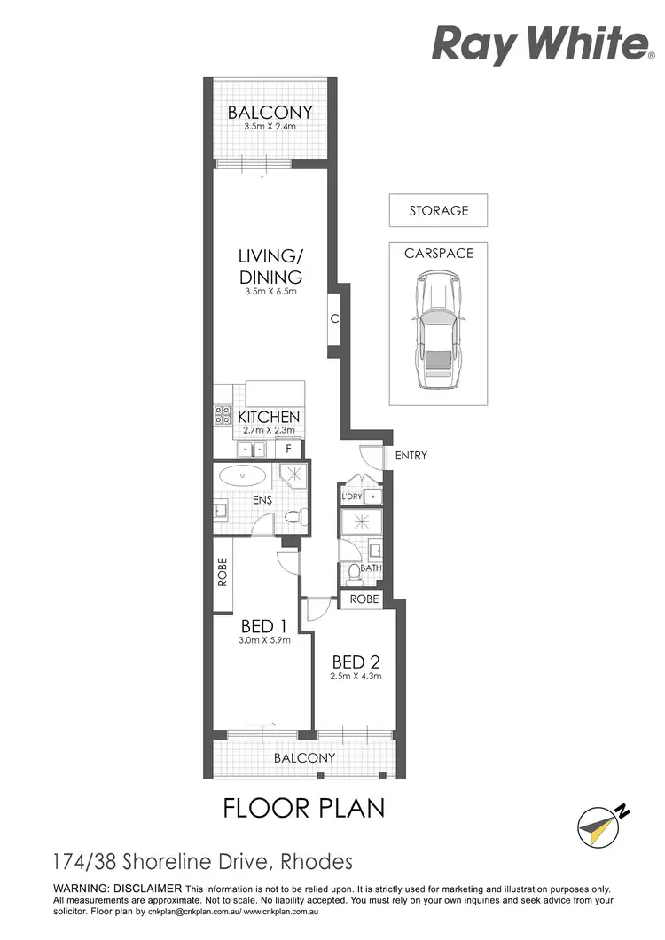 Floorplan of Homely apartment listing, 174/38 Shoreline Drive, Rhodes NSW 2138