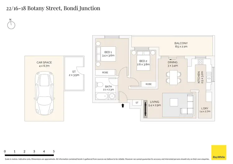 Floorplan of Homely unit listing, 22/16-18 Botany Street, Bondi Junction NSW 2022