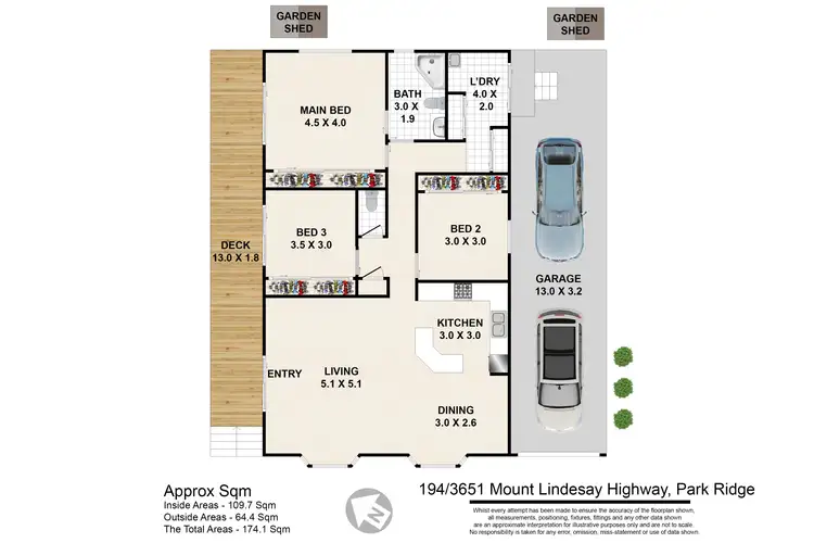 Floorplan of Homely retirement listing, 194/3651 Mt Lindesay Highway, Park Ridge QLD 4125