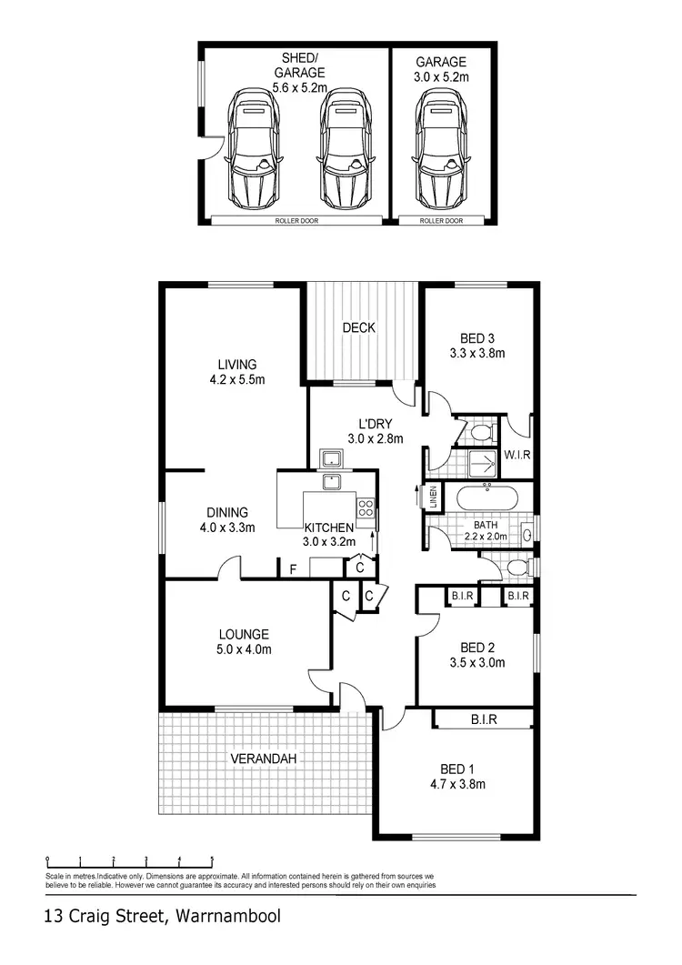 Floorplan of Homely house listing, 13 Craig Street, Warrnambool VIC 3280