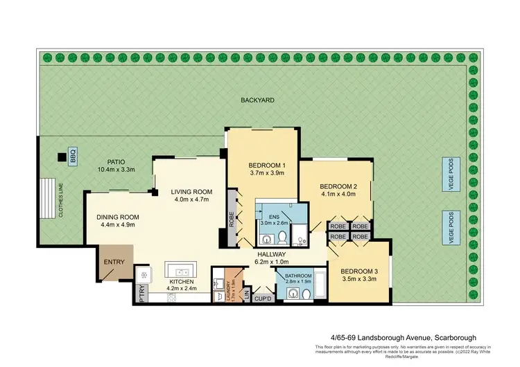Floorplan of Homely apartment listing, 4/65-69 Landsborough Avenue, Scarborough QLD 4020