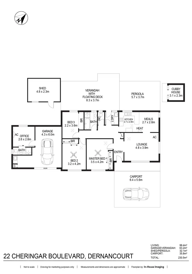 Floorplan of Homely house listing, 22 Cheringar Boulevard, Dernancourt SA 5075