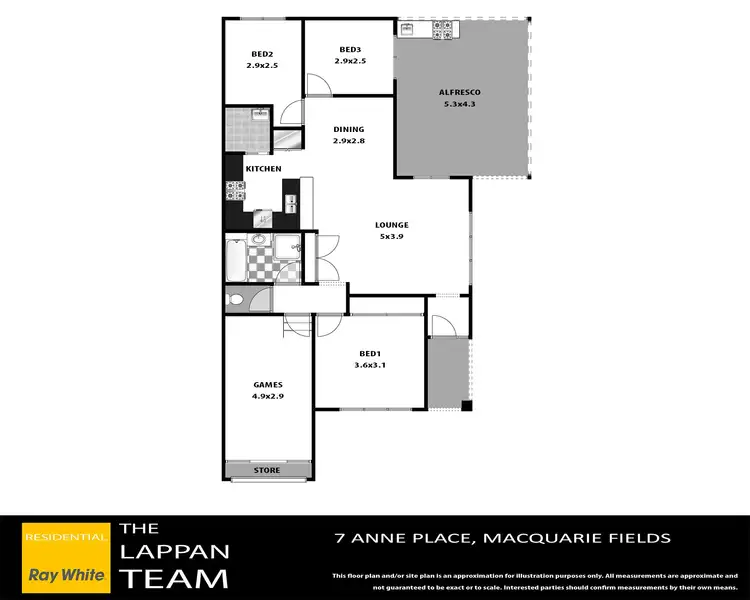 Floorplan of Homely house listing, 7 Anne Way, Macquarie Fields NSW 2564