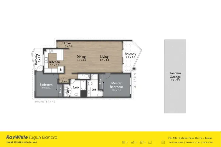 Floorplan of Homely unit listing, 73/437 Golden Four Drive, Tugun QLD 4224
