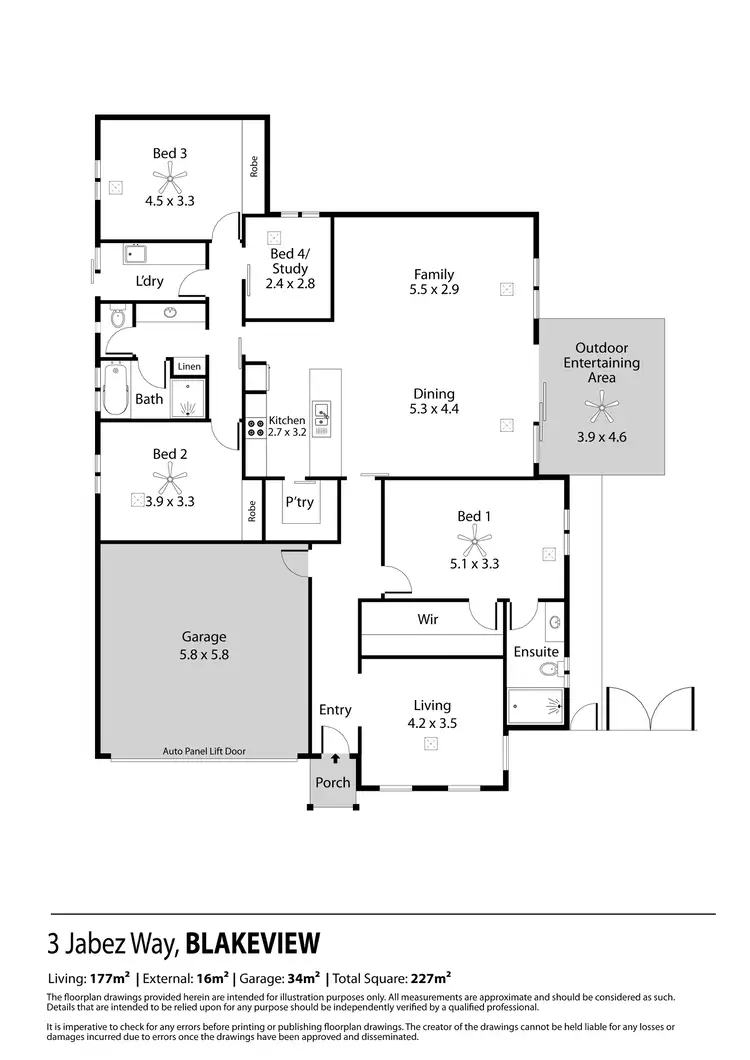 Floorplan of Homely house listing, 3 Jabez Way, Blakeview SA 5114