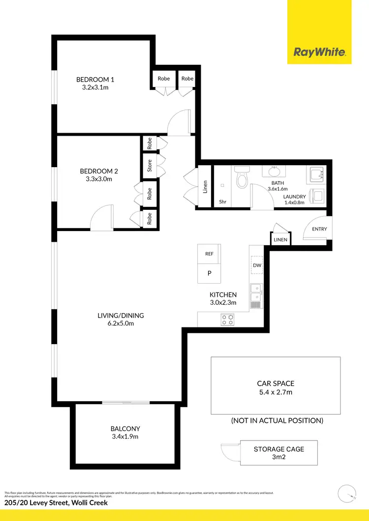Floorplan of Homely apartment listing, 205/20 Levey Street, Wolli Creek NSW 2205