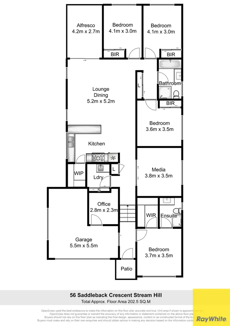 Floorplan of Homely house listing, 56 Saddleback Crescent, Stream Hill NSW 2526