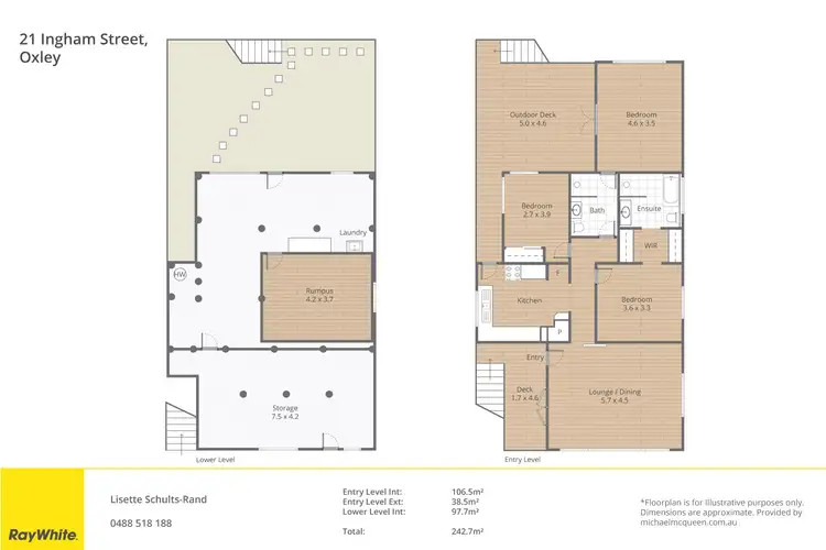 Floorplan of Homely house listing, 21 Ingham Street, Oxley QLD 4075