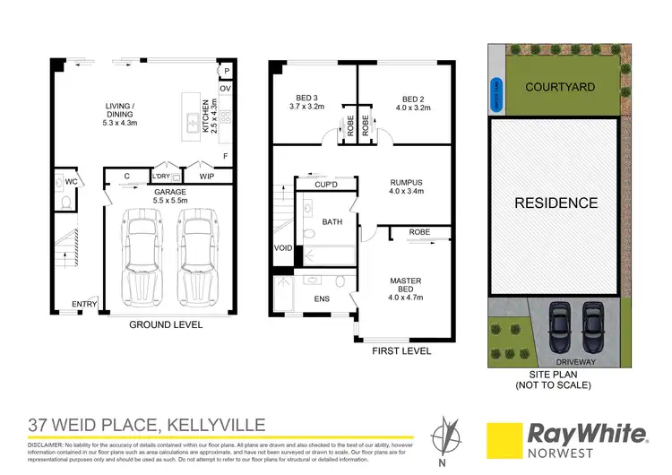 Floorplan of Homely townhouse listing, 37 Weid Place, Kellyville NSW 2155