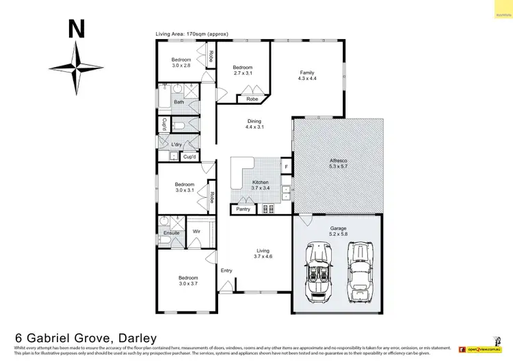 Floorplan of Homely house listing, 6 Gabriel Grove, Darley VIC 3340
