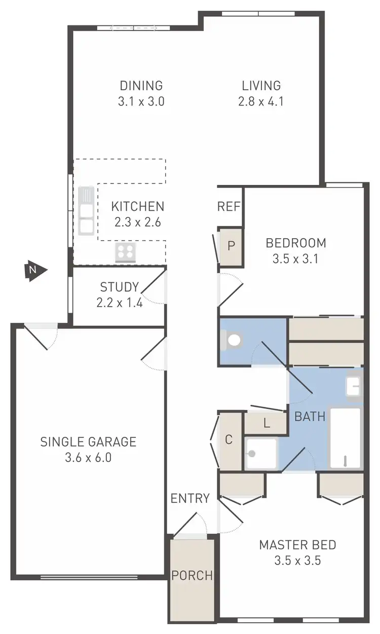 Floorplan of Homely unit listing, 38/156-158 Bethany Road, Hoppers Crossing VIC 3029