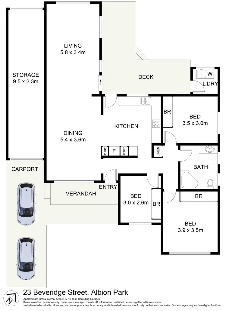 Floorplan of Homely house listing, 23 Beveridge Street, Albion Park NSW 2527