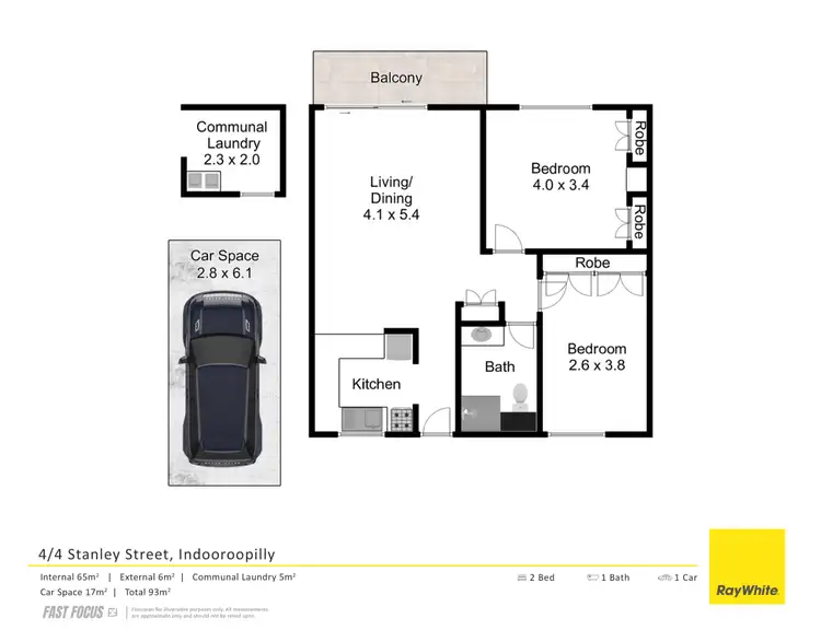Floorplan of Homely unit listing, 4/4 Stanley Street, Indooroopilly QLD 4068