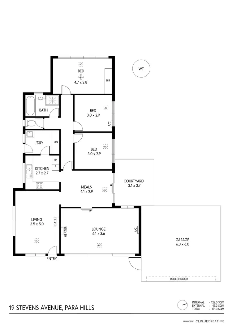 Floorplan of Homely house listing, 19 Stevens Avenue, Para Hills SA 5096