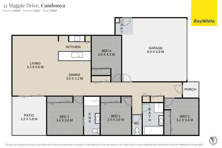 Floorplan of Homely house listing, 32 Magpie Drive, Cambooya QLD 4358
