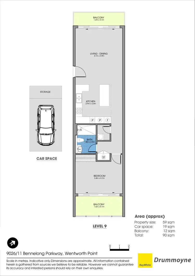 Floorplan of Homely apartment listing, 9026/11 Bennelong Parkway, Wentworth Point NSW 2127
