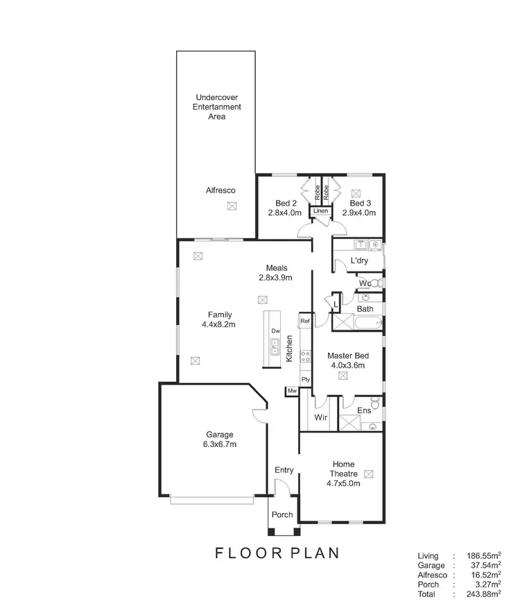 Floorplan of Homely house listing, 5 Riverina Street, Largs North SA 5016