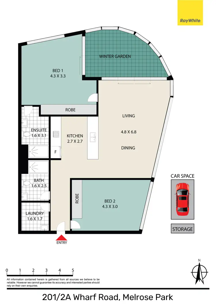 Floorplan of Homely apartment listing, 201/2A Wharf Road, Melrose Park NSW 2114