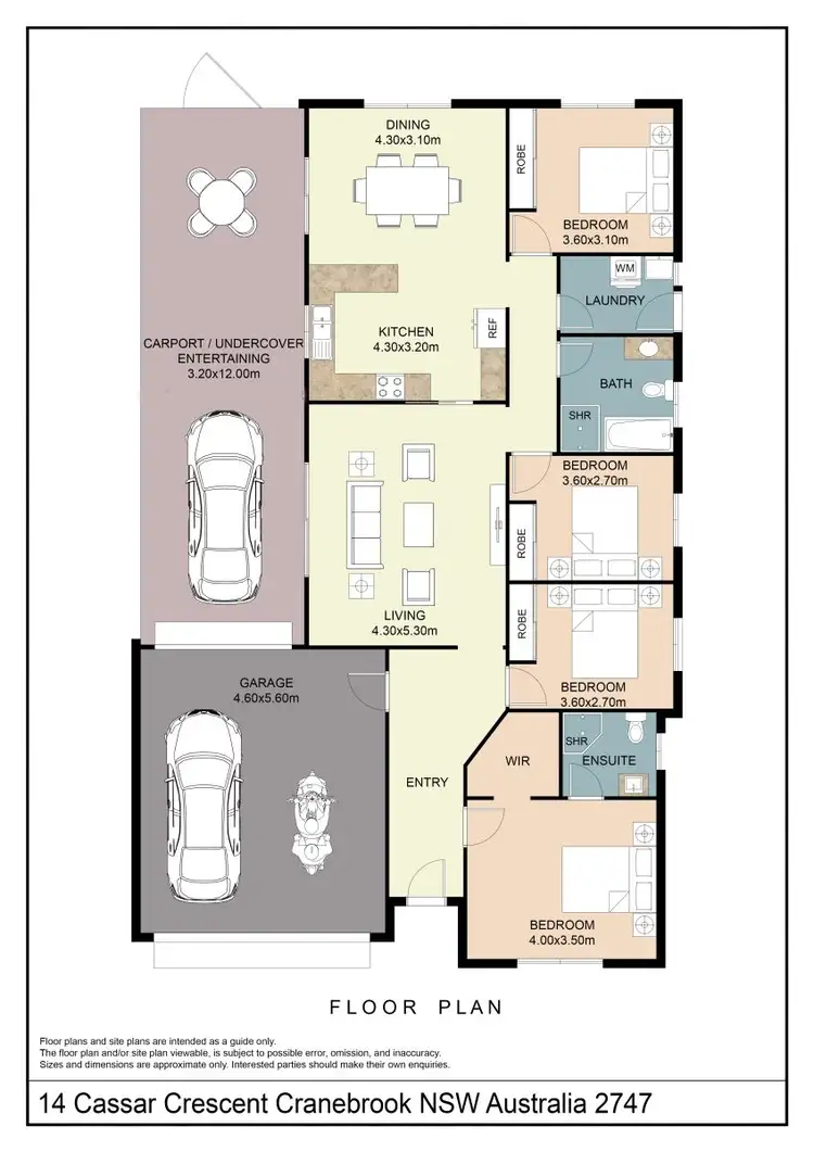 Floorplan of Homely house listing, 14 Cassar Crescent, Cranebrook NSW 2749