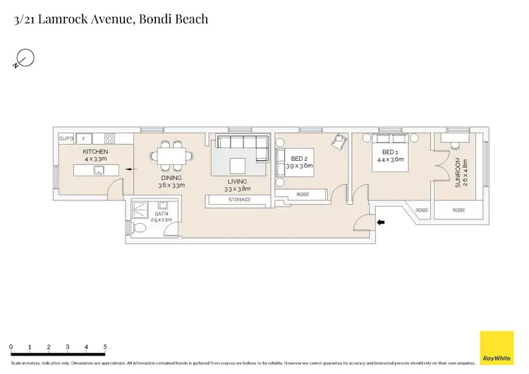Floorplan of Homely apartment listing, 3/21 Lamrock Avenue, Bondi Beach NSW 2026