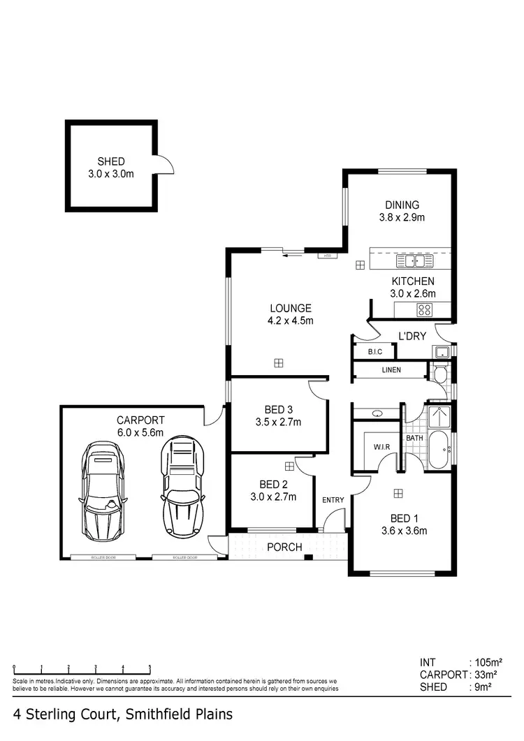 Floorplan of Homely house listing, 4 Sterling Court, Smithfield Plains SA 5114