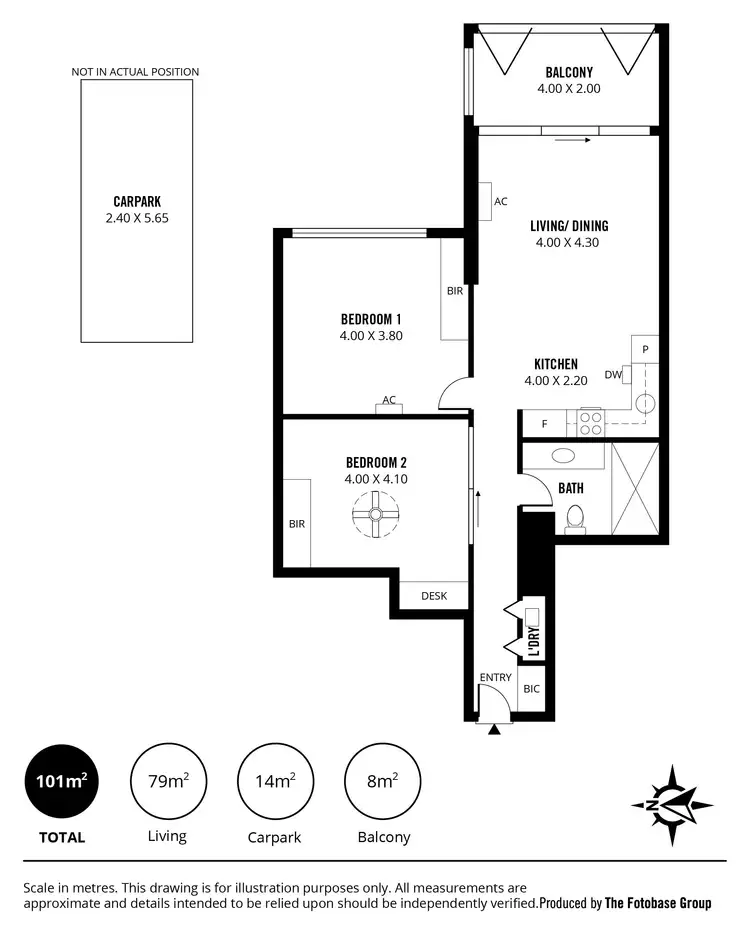 Floorplan of Homely apartment listing, 308/185 Morphett Street, Adelaide SA 5000