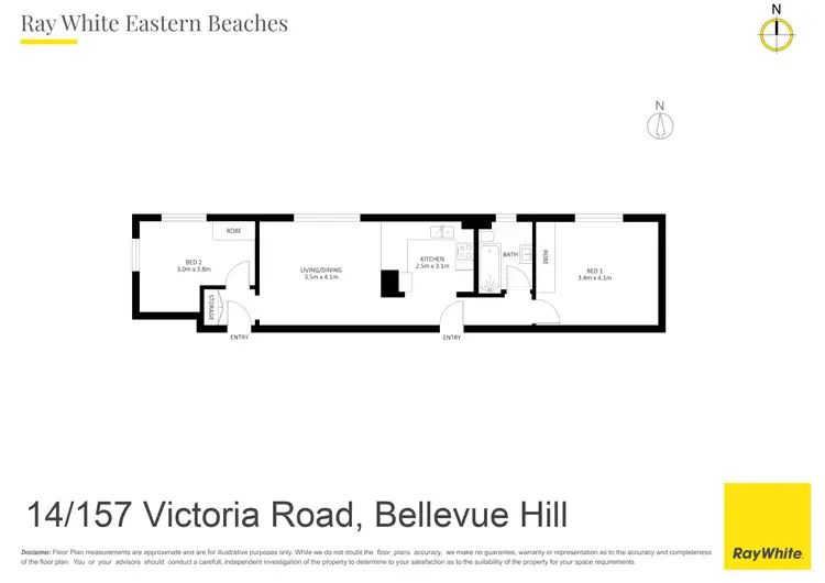 Floorplan of Homely apartment listing, 14/157 Victoria Road, Bellevue Hill NSW 2023
