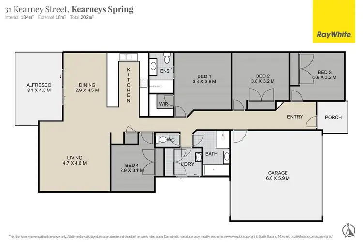 Floorplan of Homely house listing, 31 Kearney Street, Kearneys Spring QLD 4350