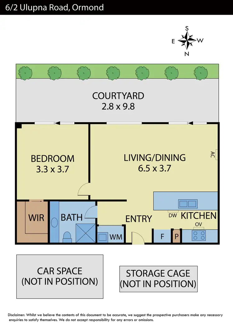 Floorplan of Homely apartment listing, 6/2 Ulupna Road, Ormond VIC 3204
