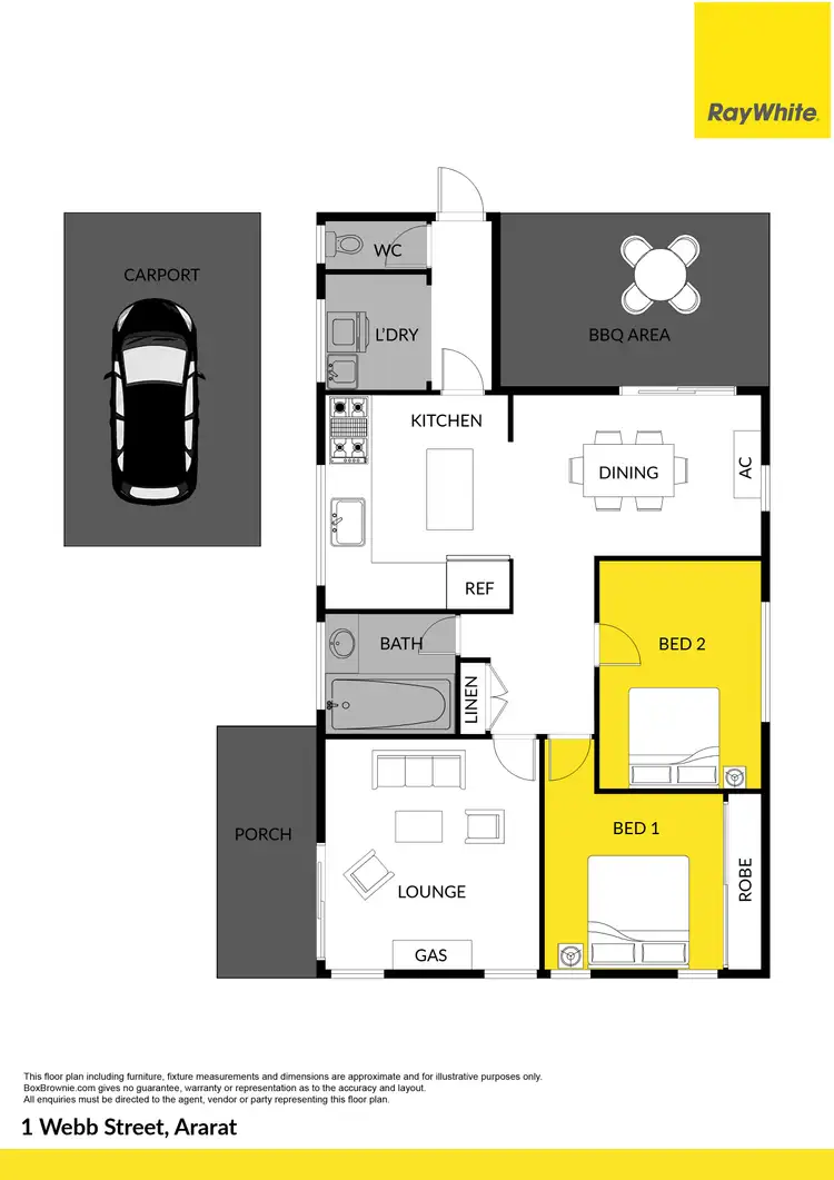 Floorplan of Homely house listing, 1 Webb Street, Ararat VIC 3377