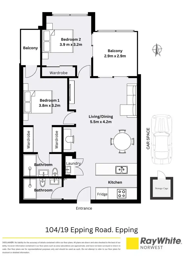 Floorplan of Homely apartment listing, 104/19 Epping Road, Epping NSW 2121