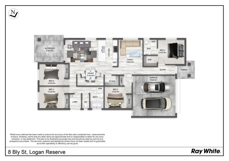 Floorplan of Homely house listing, 8 Bly Street, Logan Reserve QLD 4133