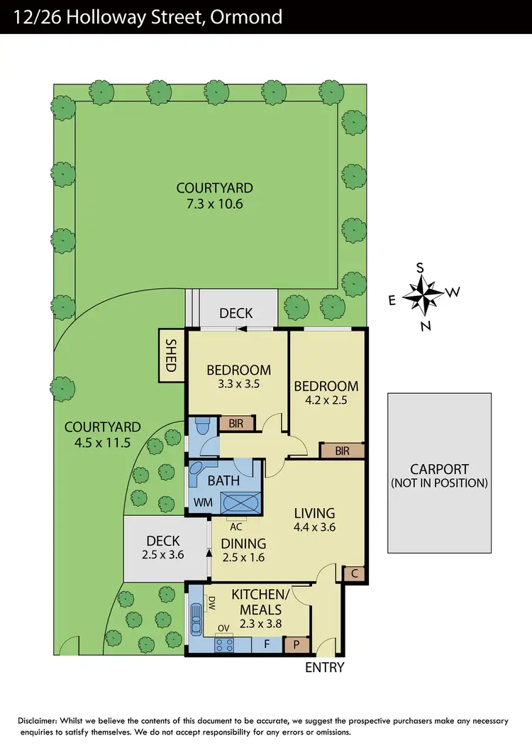 Floorplan of Homely apartment listing, 12/26 Holloway Street, Ormond VIC 3204