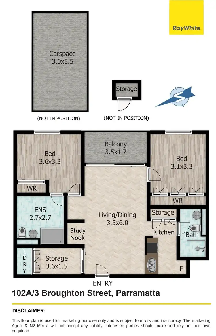 Floorplan of Homely apartment listing, 102A/3 Broughton Street, Parramatta NSW 2150