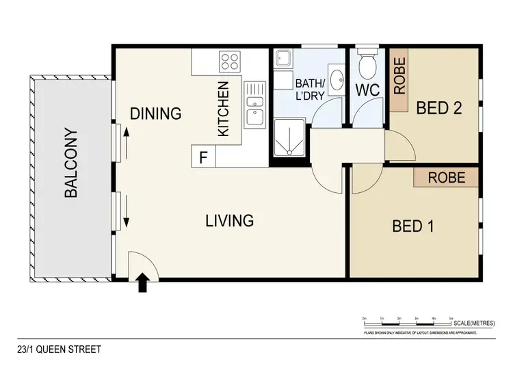 Floorplan of Homely apartment listing, 23/1 Queen Street, Stuart Park NT 820