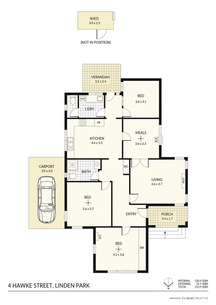 Floorplan of Homely house listing, 4 Hawke Street, Linden Park SA 5065