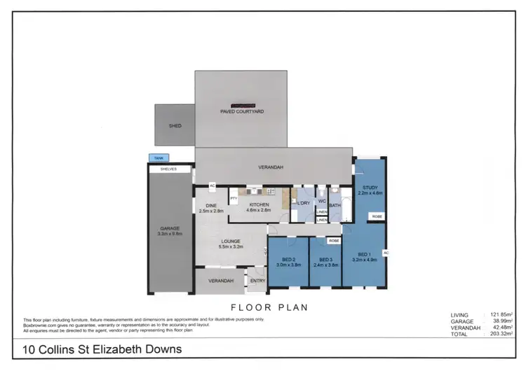 Floorplan of Homely house listing, 10 Collins Street, Elizabeth Downs SA 5113