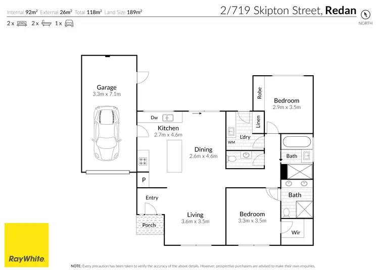 Floorplan of Homely townhouse listing, 2/719 Skipton Street, Redan VIC 3350